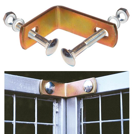 Equerre de fixation angle pour chenil en kit