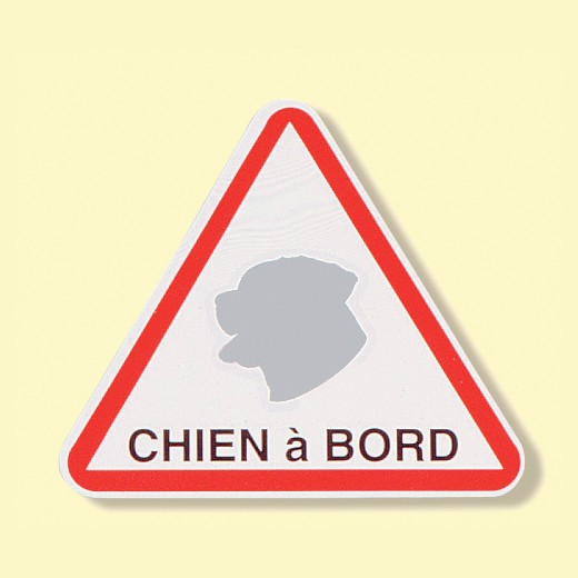 Autocollant triangle "Chien à bord"