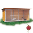 Chenil en kit CONFORT pour chien - Version faade en GRILLAGE