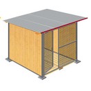 Chenil en kit CONFORT pour chien - Version façade en GRILLAGE