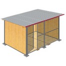 Chenil en kit CONFORT pour chien - Version façade en GRILLAGE