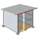Chenil en kit tôlé galvanisé standard pour chien - Version façade en GRILLAGE