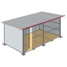 Chenil en kit tôlé galvanisé standard pour chien - Version façade en GRILLAGE