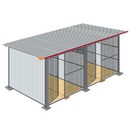Chenil en kit tôlé galvanisé standard pour chien - Version façade en GRILLAGE
