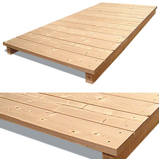 Plancher sapin pour chenil en kit