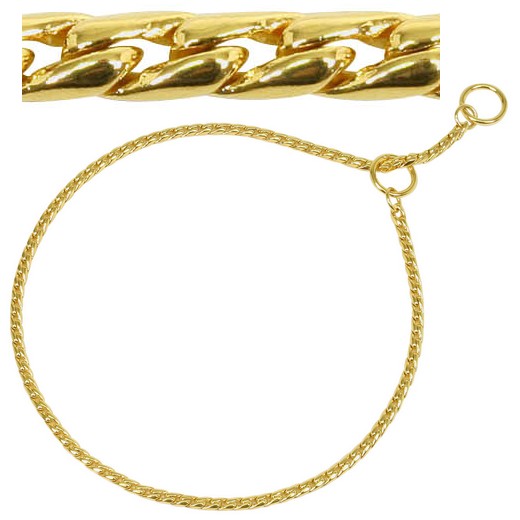 Collier sanitaire d'exposition, doré 18 carats.