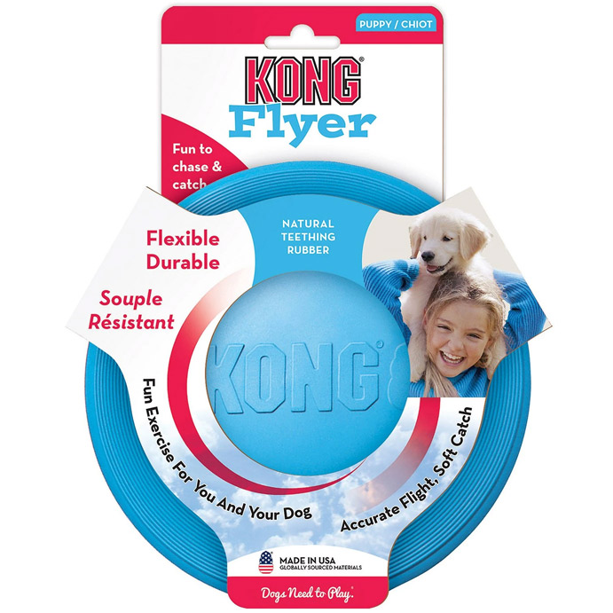 Jouet Kong Flyer Puppy - Disque volant - Frisbee spécial chiot