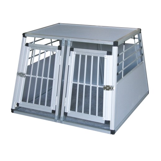 Cage de transport alu double pour deux chiens