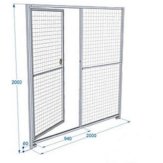 Cadre de chenil grillage 5/5 Pro - hauteur 2 m