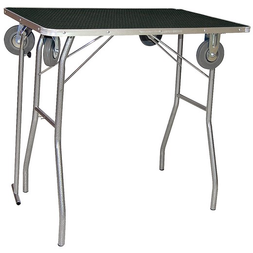 Table de toilettage pliante avec roulettes + poign�e
