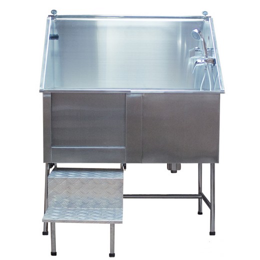 Baignoire de toilettage inox sur pieds