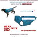 Gilet protection Kevlar chien Bleu - PROTECT PRO m�les - Cano-Concept