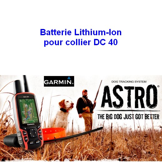 Batterie Lithium-Ion pour collier DC40 - Garmin