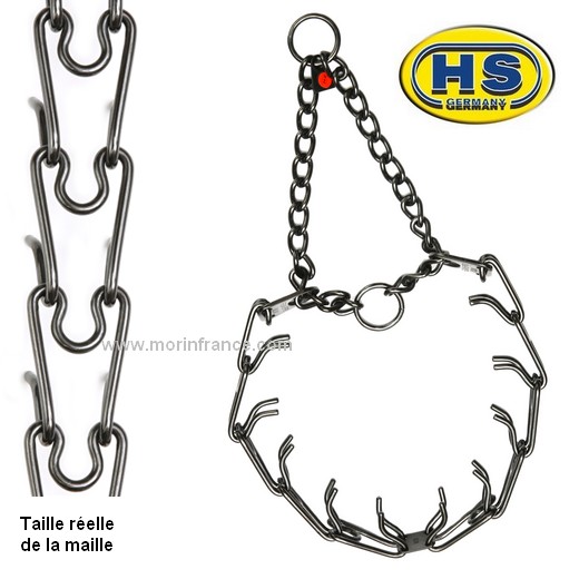 Collier chien torquatus Inox noir