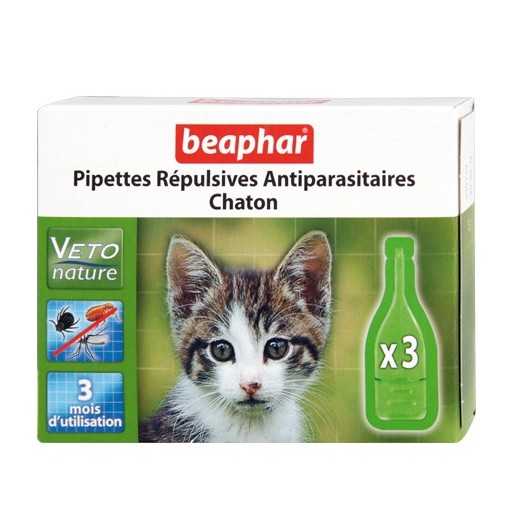 Pipettes répulsives antiparasitaire pour chat - Vetonature