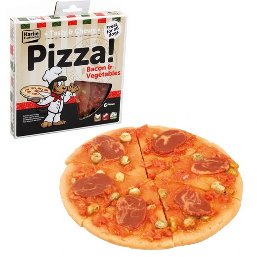 Pizza pour chien - Poulet, bacon et légumes