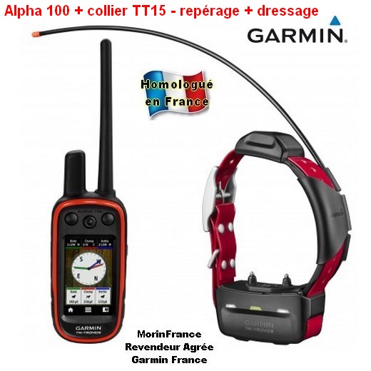 Garmin Alpha 100 - collier de repérage GPS T5 ou TT15 pour chien de chasse
