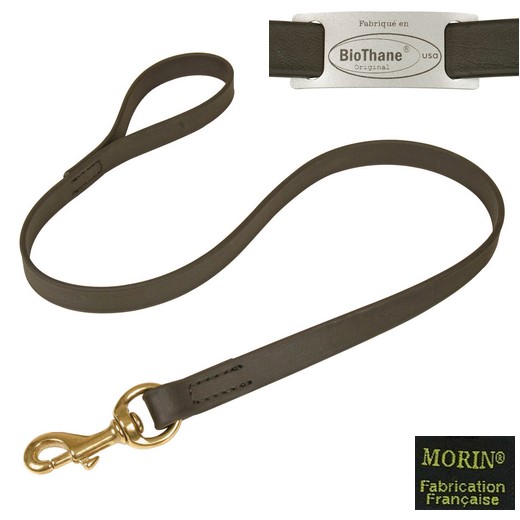 Laisse Biothane cousue, noire