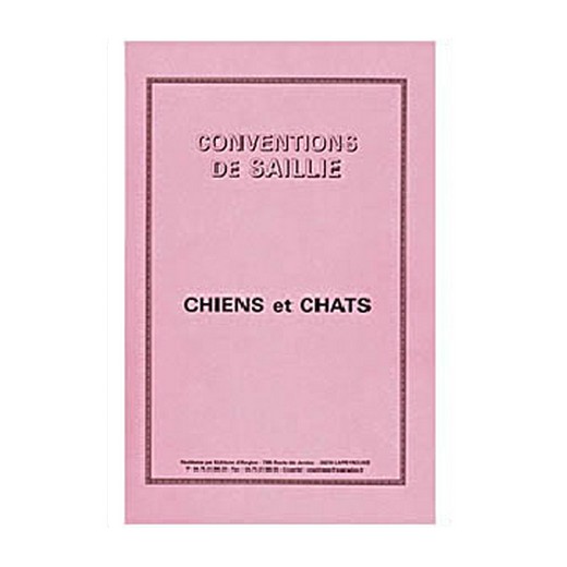 Carnet "Convention de Saillies" pour éleveur