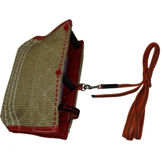 Coussin de mordant toile de jute avec poignées + longe