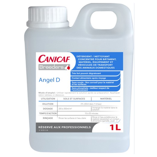 ANGEL D - Détergent professionnel Canicaf Breeders