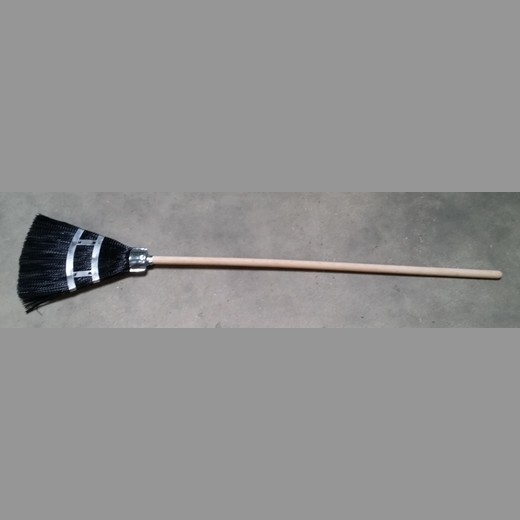 Balai de chenil et extérieur avec manche en bois