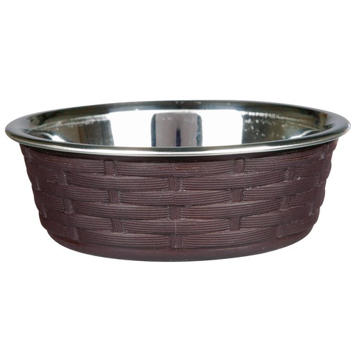 Gamelle inox avec rotin