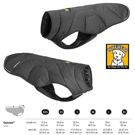 Manteau doudounne QUINZEE - Veste chaude Ruffwear pour chien