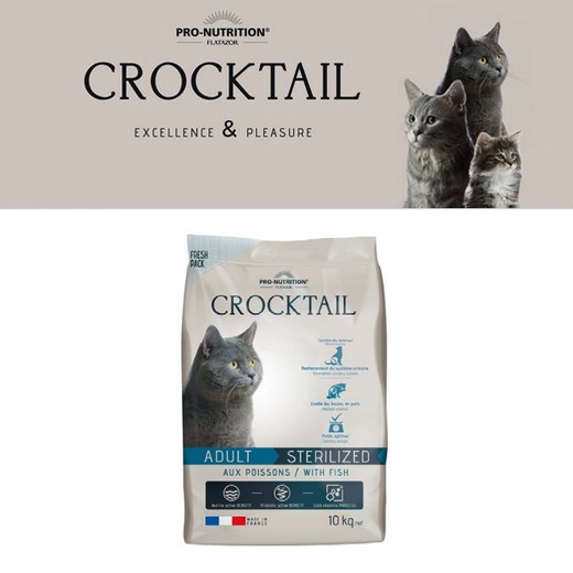 Flatazor Crocktail Adulte Stérilisé au poissons pour chat