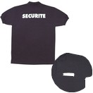 Polo manches courtes avec logo brodé "SECURITE"