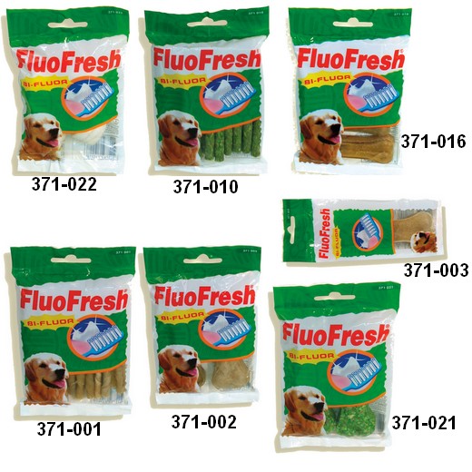 Fluofresh Bi-Fluor - Os � macher - Friandise pour chien