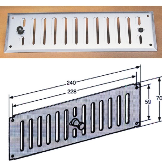 Aérateur aluminium à coulisse