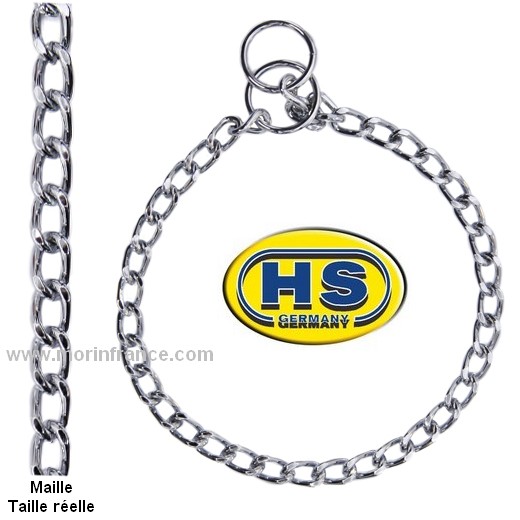 Collier étrangleur , acier chromé - Qualité Pro HS
