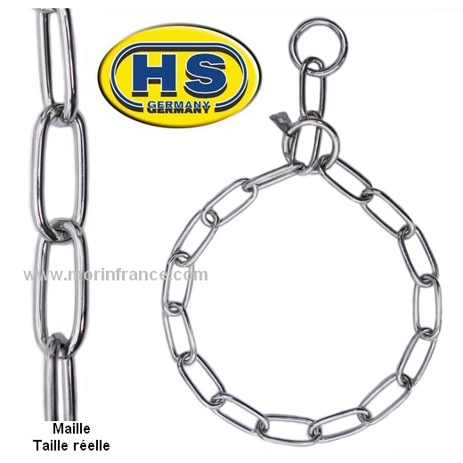Collier sanitaire pour chien, étrangleur, acier inoxydable - Qualité Pro HS
