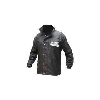 Lightweight black printed SECURITE Jacket S/M