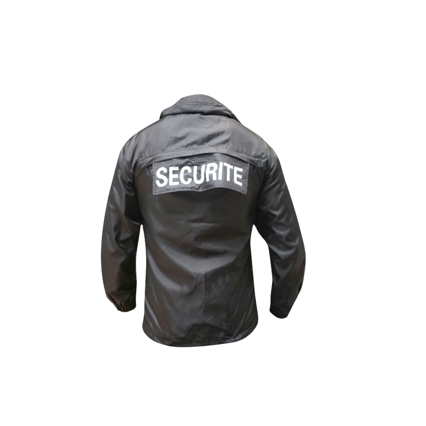 Blouson léger noir imprimé SECURITE S/M