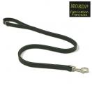 Laisse cousue cuir double - Noire pour chien