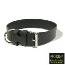 Collier chien, rivet, cuir noir