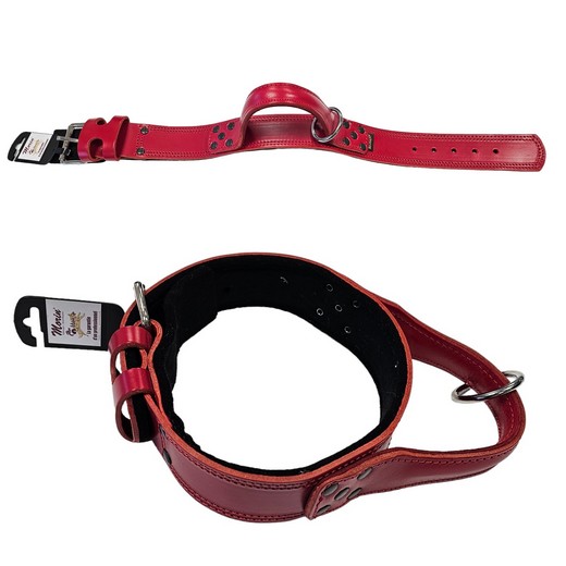 Collier chien d'intervention en cuir à poignée Collier chien d'intervention en cuir à poignée