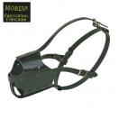 Muselire type "Police" en cuir noir, pour chien