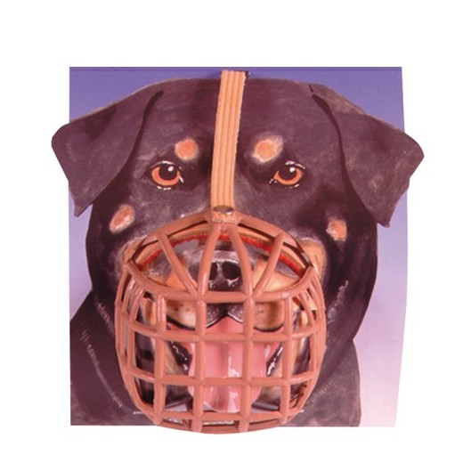 Muselière plastique spéciale chien Rottweiller.