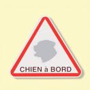 Autocollant triangle "Chien  bord"