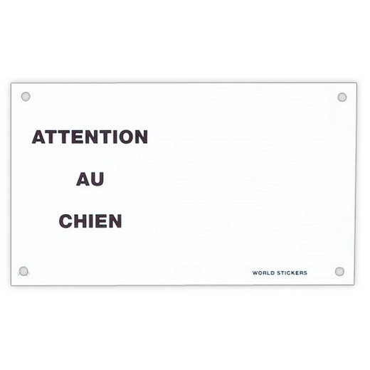 Plaque de garde "attention au chien" (petit format)
