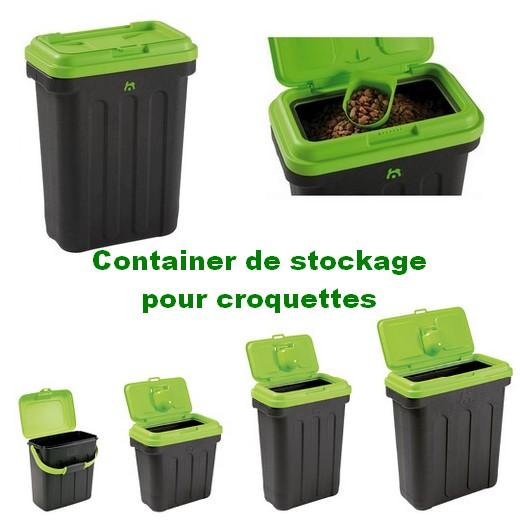 Container de stockage croquette chien et chat. Stockage des croquettes,  Nourrisseurs, support gamelle : Morin, fabricant distributeurs en  alimentation pour chien et chat.