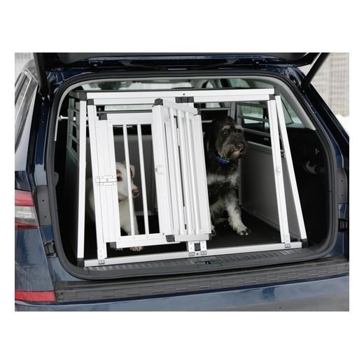 Cage de transport alu double pour deux chiens