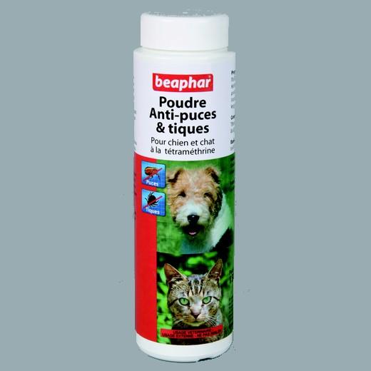 Poudre anti-puces & anti-tiques : Poudre antiparasitaire pour chien et chat