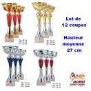 Lot de 12 coupes assorties