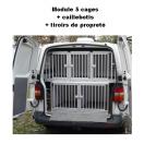 Cage de transport DogBox Pro - module 5 cages pour chiens