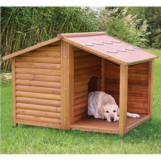 niche en bois pour chien chalet natura