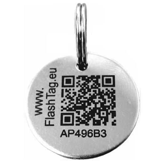 Médaille intelligente identifiée par QR Code pour chien ou chat